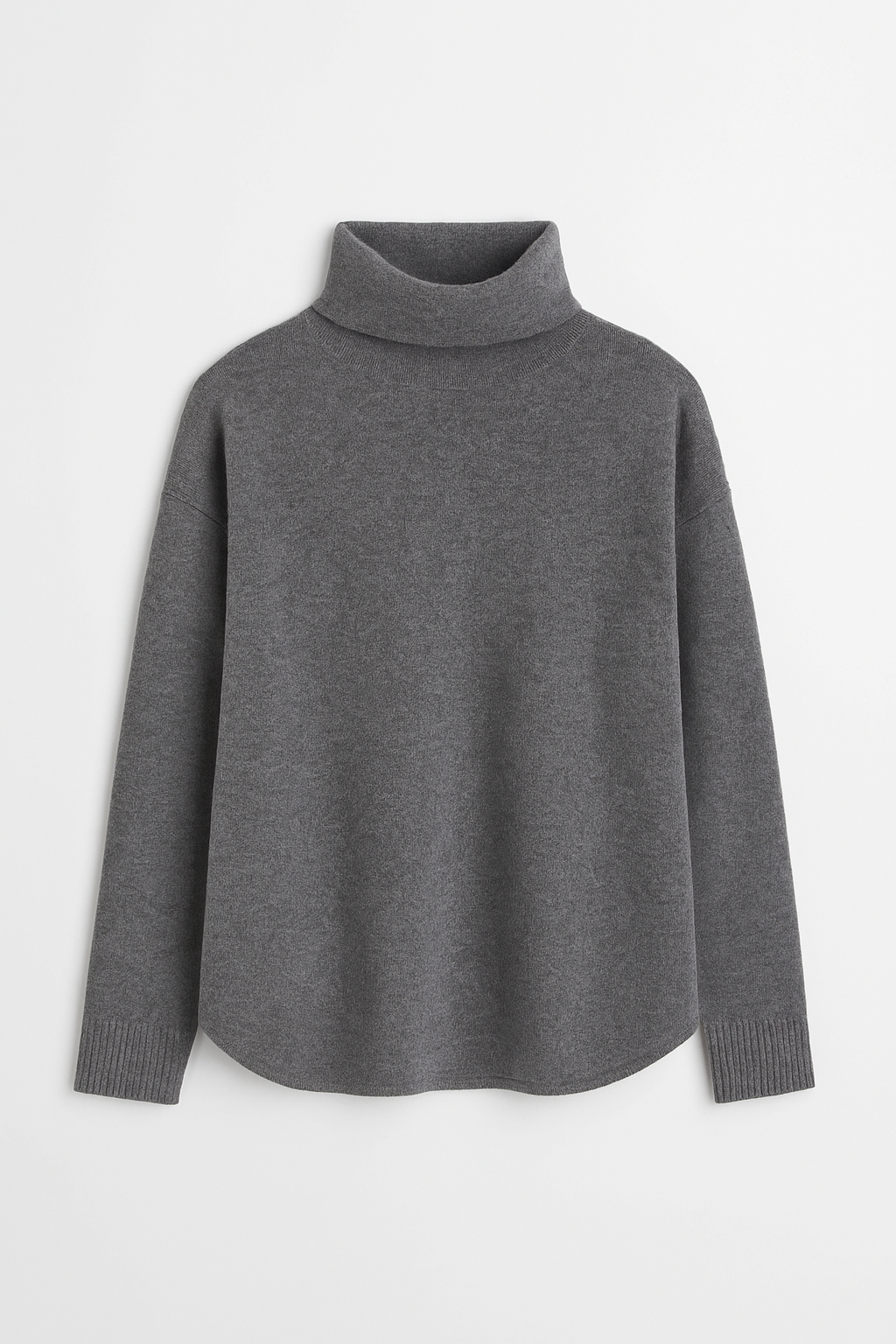 CURVED TURTLENECK CASHMERE