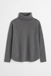 CURVED TURTLENECK CASHMERE