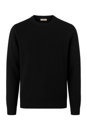 SWEATER KNITTED CREW NECK CARDED MERINO WOOL