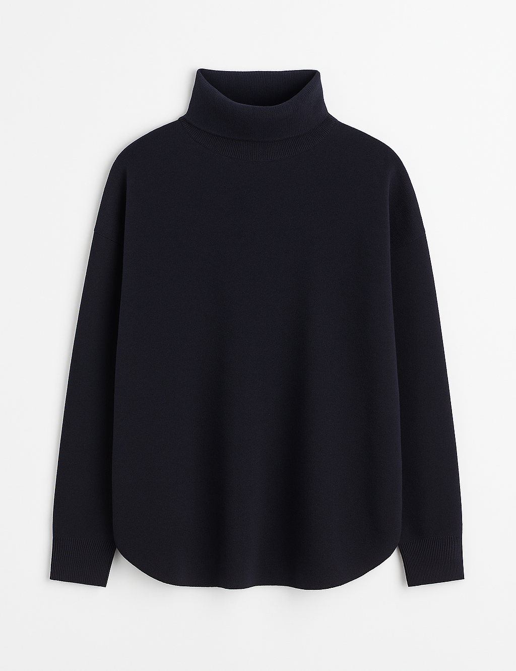 CURVED TURTLENECK CASHMERE