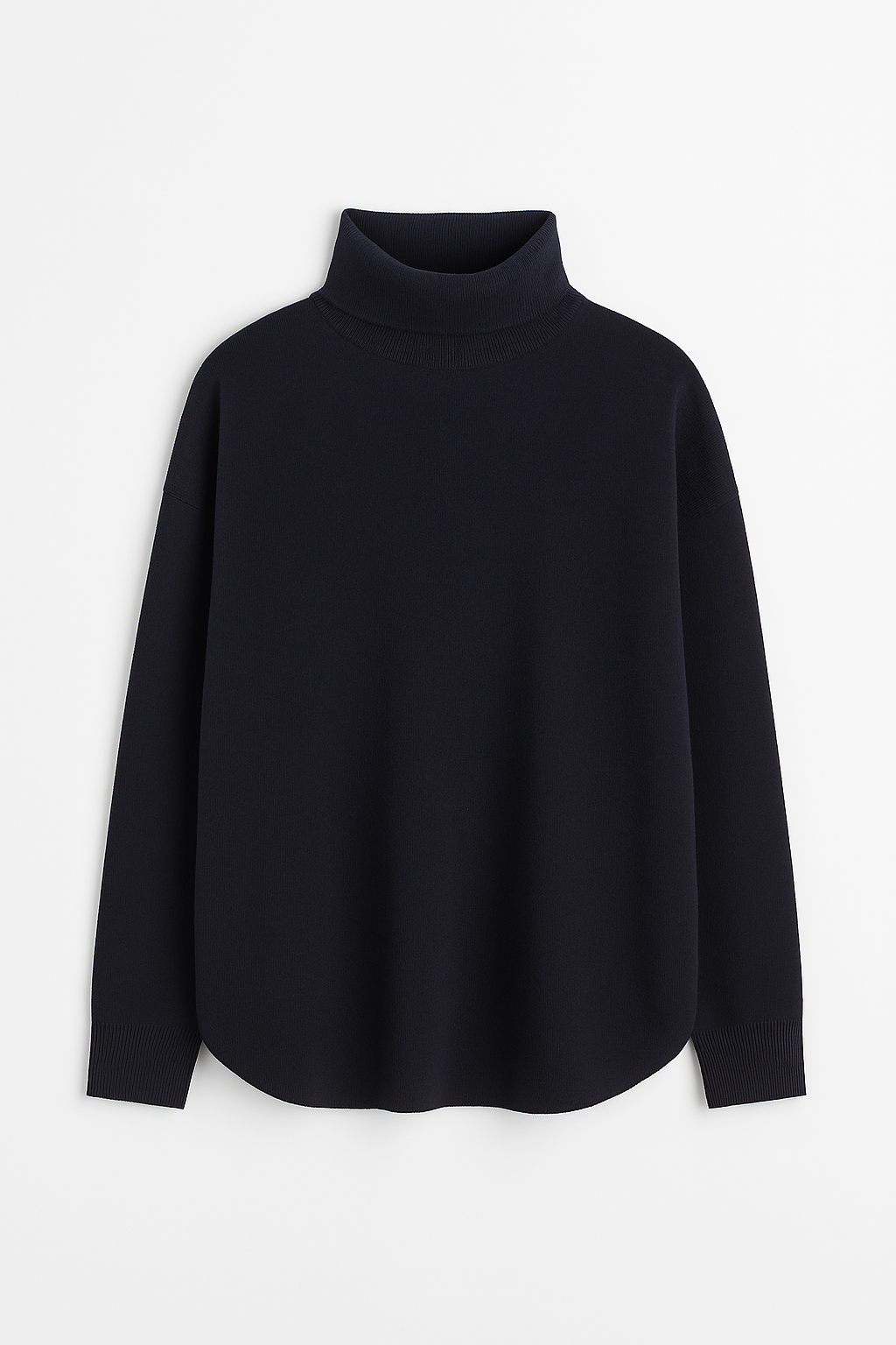 CURVED TURTLENECK CASHMERE