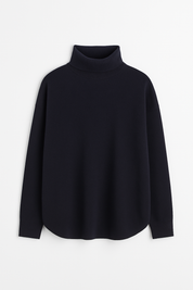 CURVED TURTLENECK CASHMERE