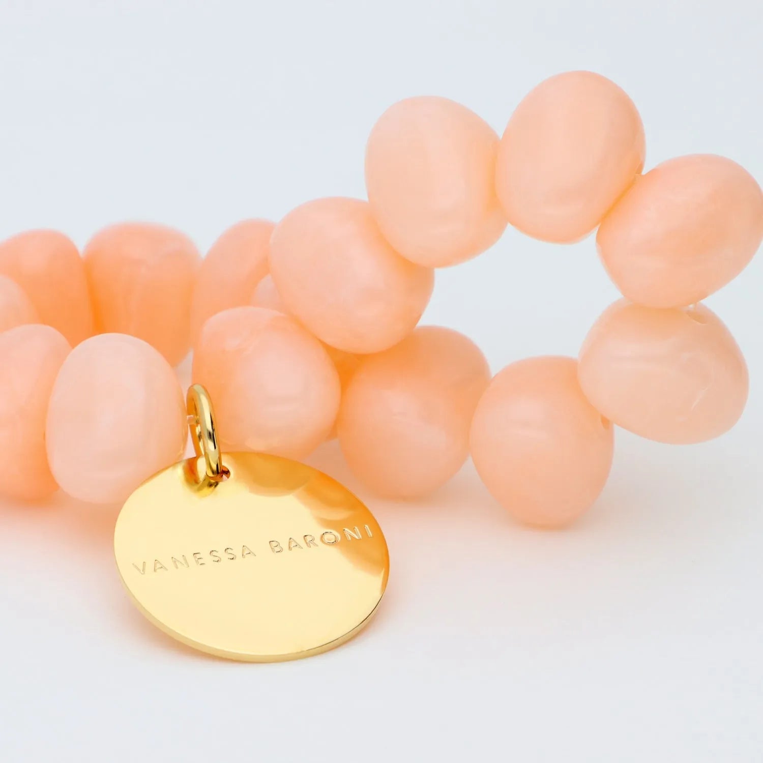 Vanessa Baroni Stone Flex Bracelet, Peach Sorbet