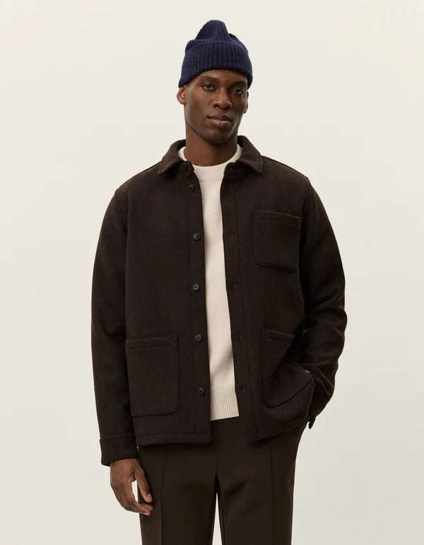 JASON SOLID WOOL OVERSHIRT