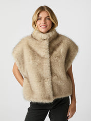 KWVINI FAUX FUR VEST