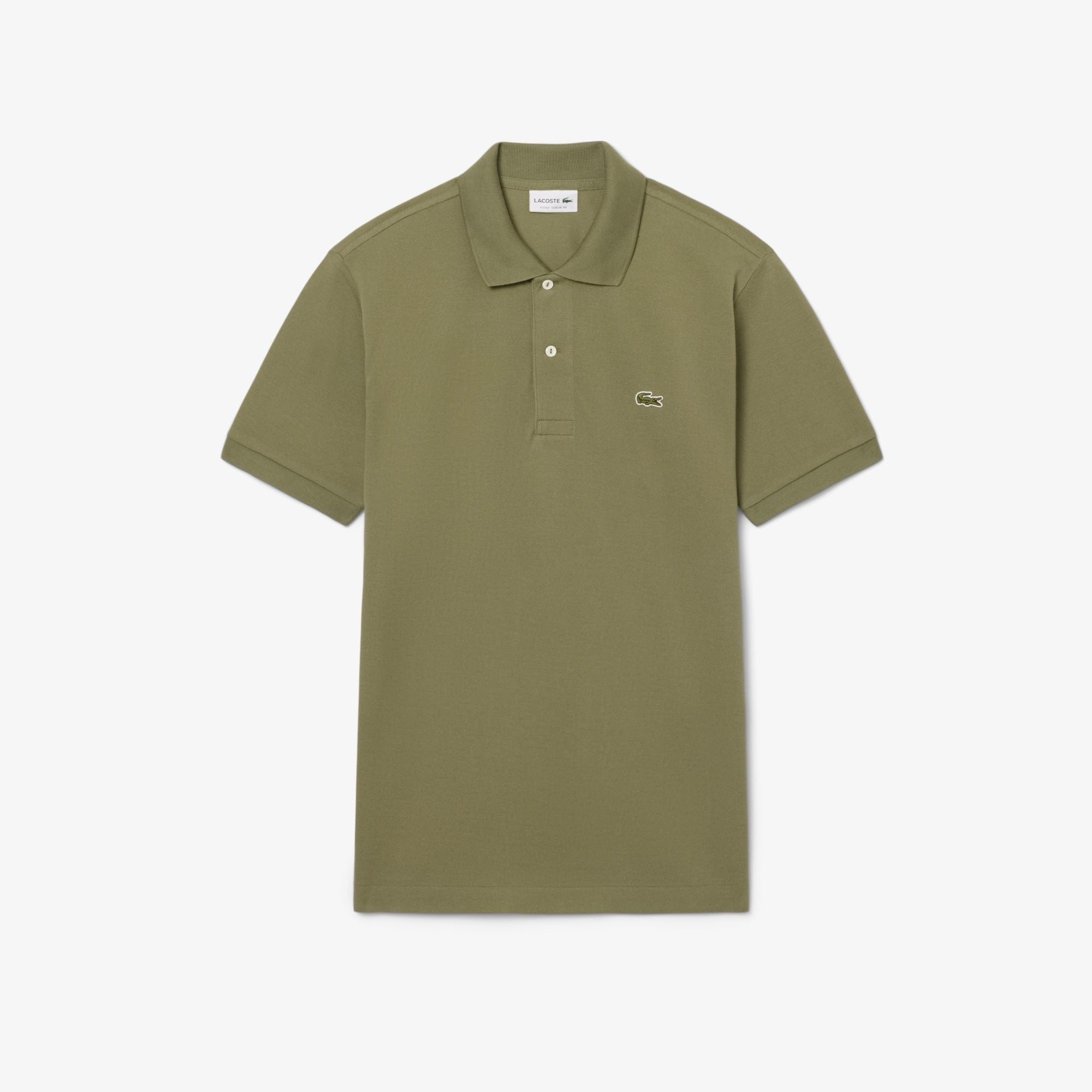 SHORT SLEEVED RIBBED COLLAR SHIRT VERT KAKI- BMY