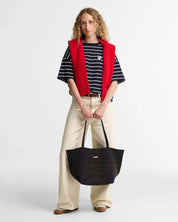 LAYLA TARTAN LARGE TOTE BAG