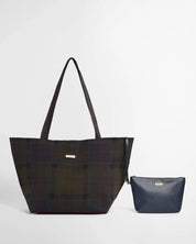 LAYLA TARTAN LARGE TOTE BAG