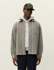 LENNON WOOL PINESTRIPE OVERSHIRT