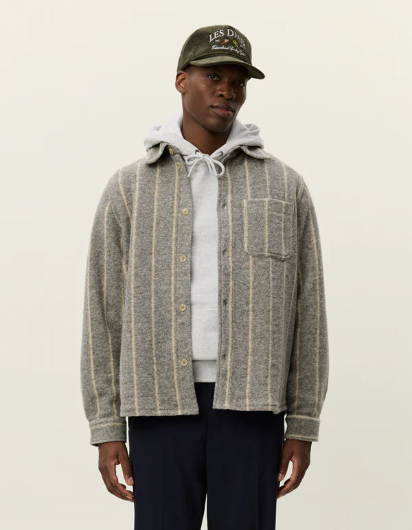 LENNON WOOL PINESTRIPE OVERSHIRT