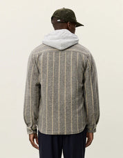 LENNON WOOL PINESTRIPE OVERSHIRT