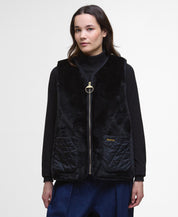 Barbour Karin Faux-Fur Gilet Black Fur