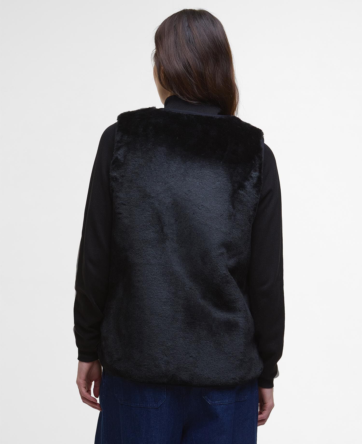 Barbour Karin Faux-Fur Gilet Black Fur