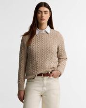 ASHDOWN RELAXED WOOL-BLEND CABLE-KNIT JUMPER