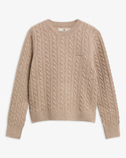 ASHDOWN RELAXED WOOL-BLEND CABLE-KNIT JUMPER