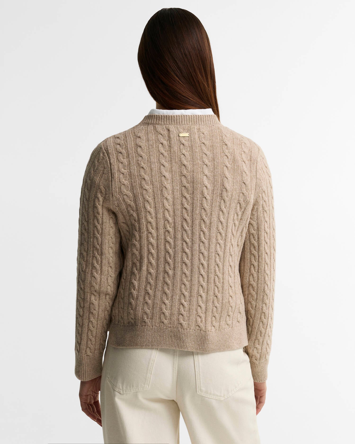 ASHDOWN RELAXED WOOL-BLEND CABLE-KNIT JUMPER