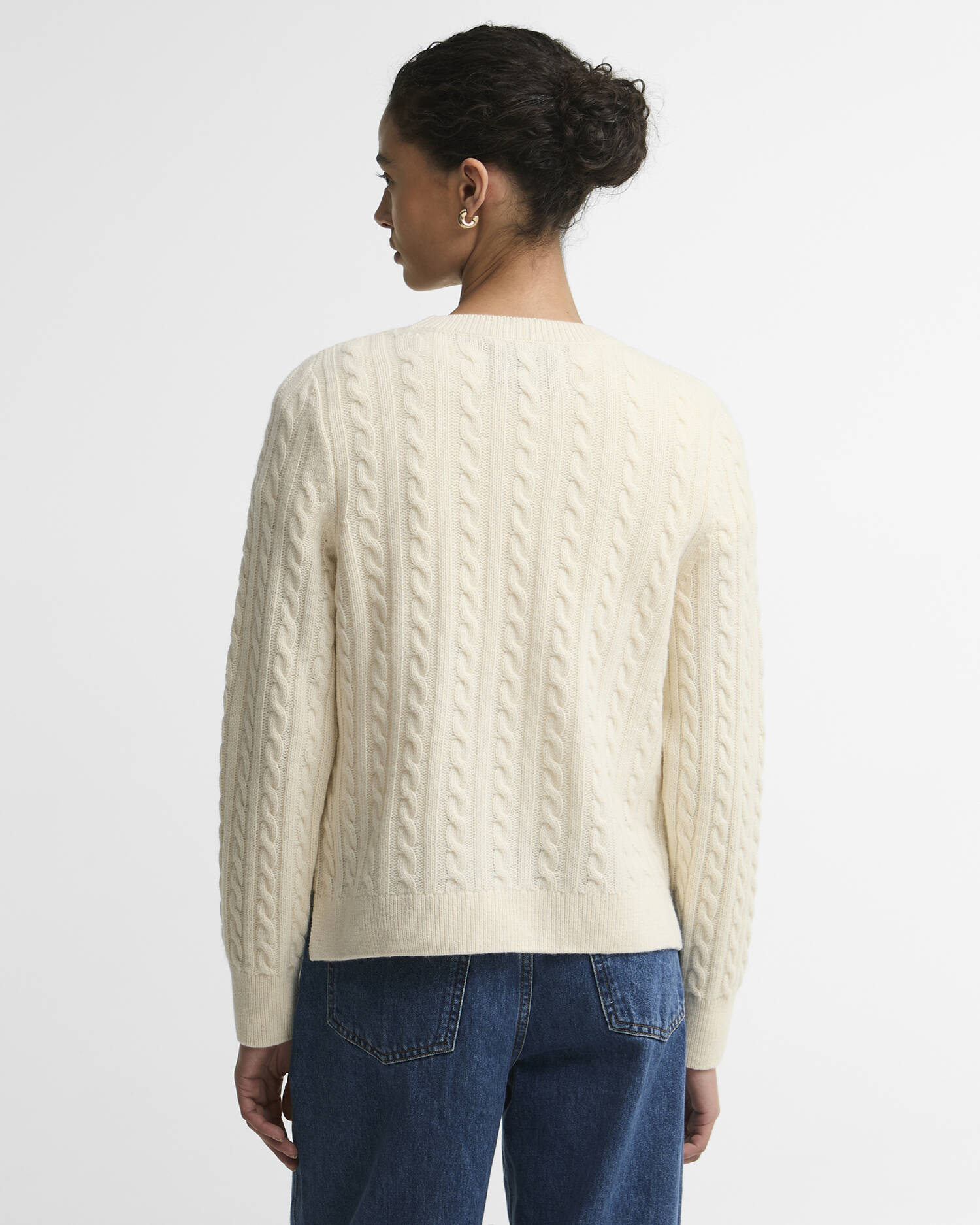 ASHDOWN RELAXED WOOL-BLEND CABLE-KNIT JUMPER