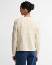 ASHDOWN RELAXED WOOL-BLEND CABLE-KNIT JUMPER