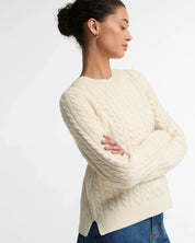 ASHDOWN RELAXED WOOL-BLEND CABLE-KNIT JUMPER