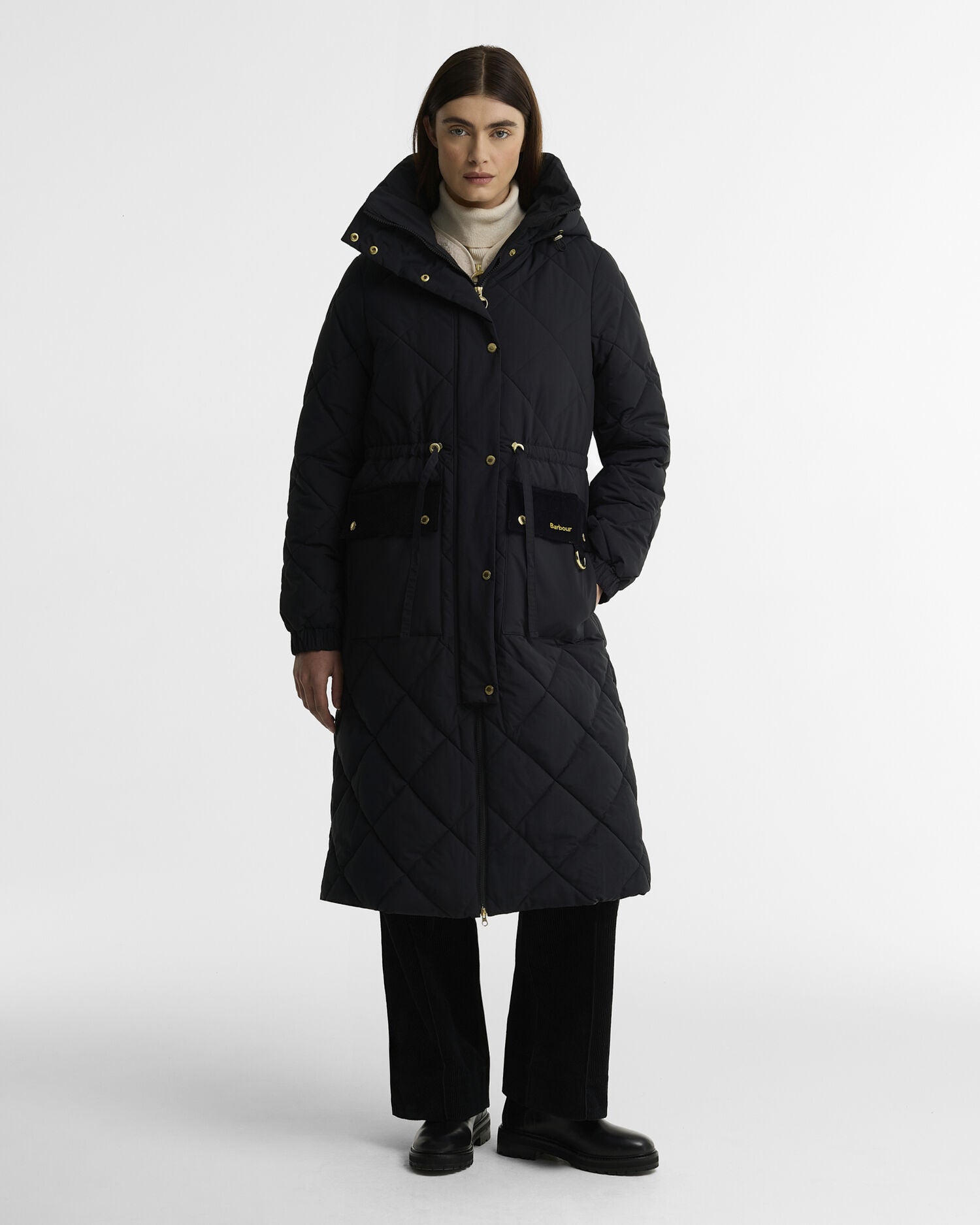 Barbour Alverstone Longline Puffer Jacket Black