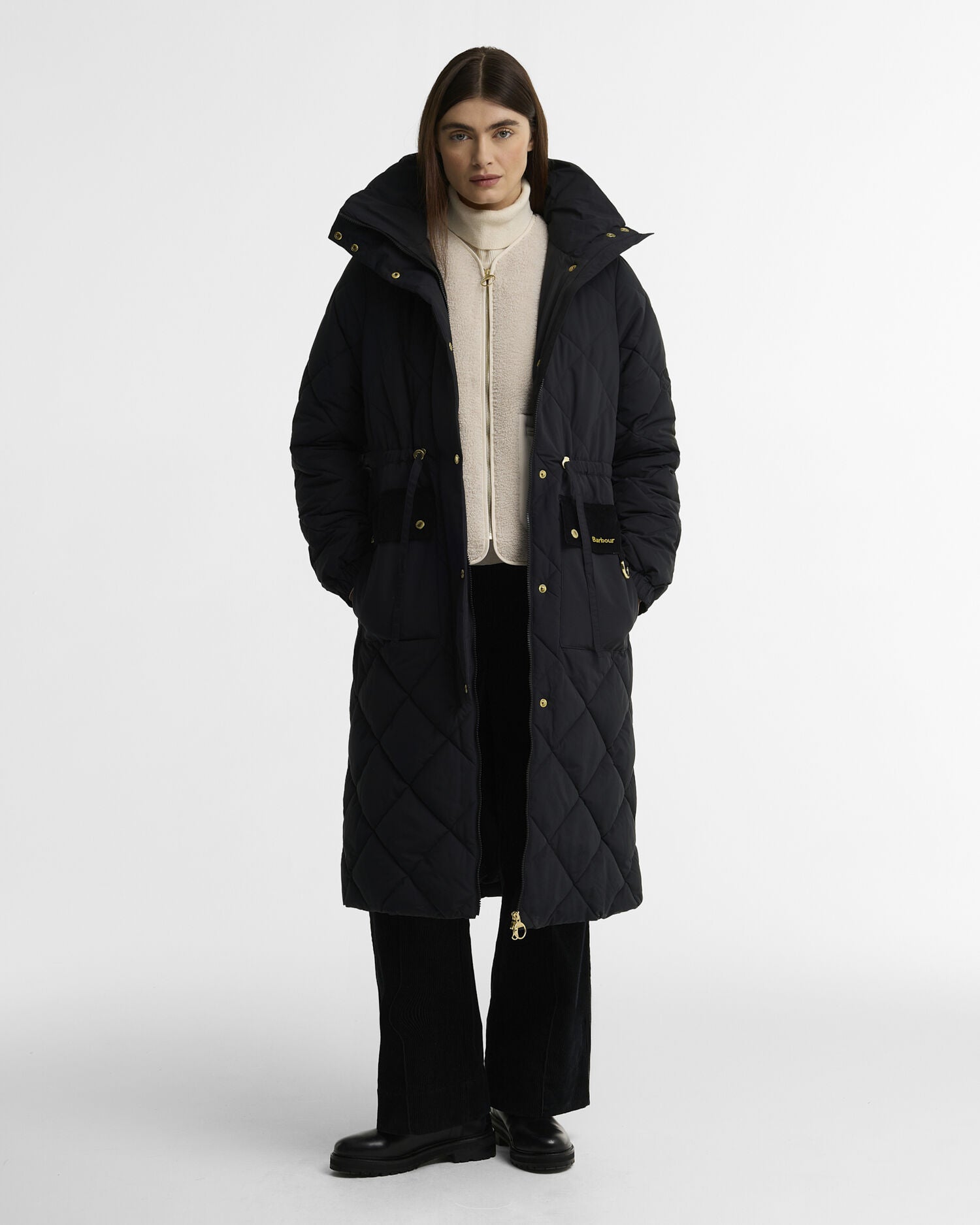 Barbour Alverstone Longline Puffer Jacket Black