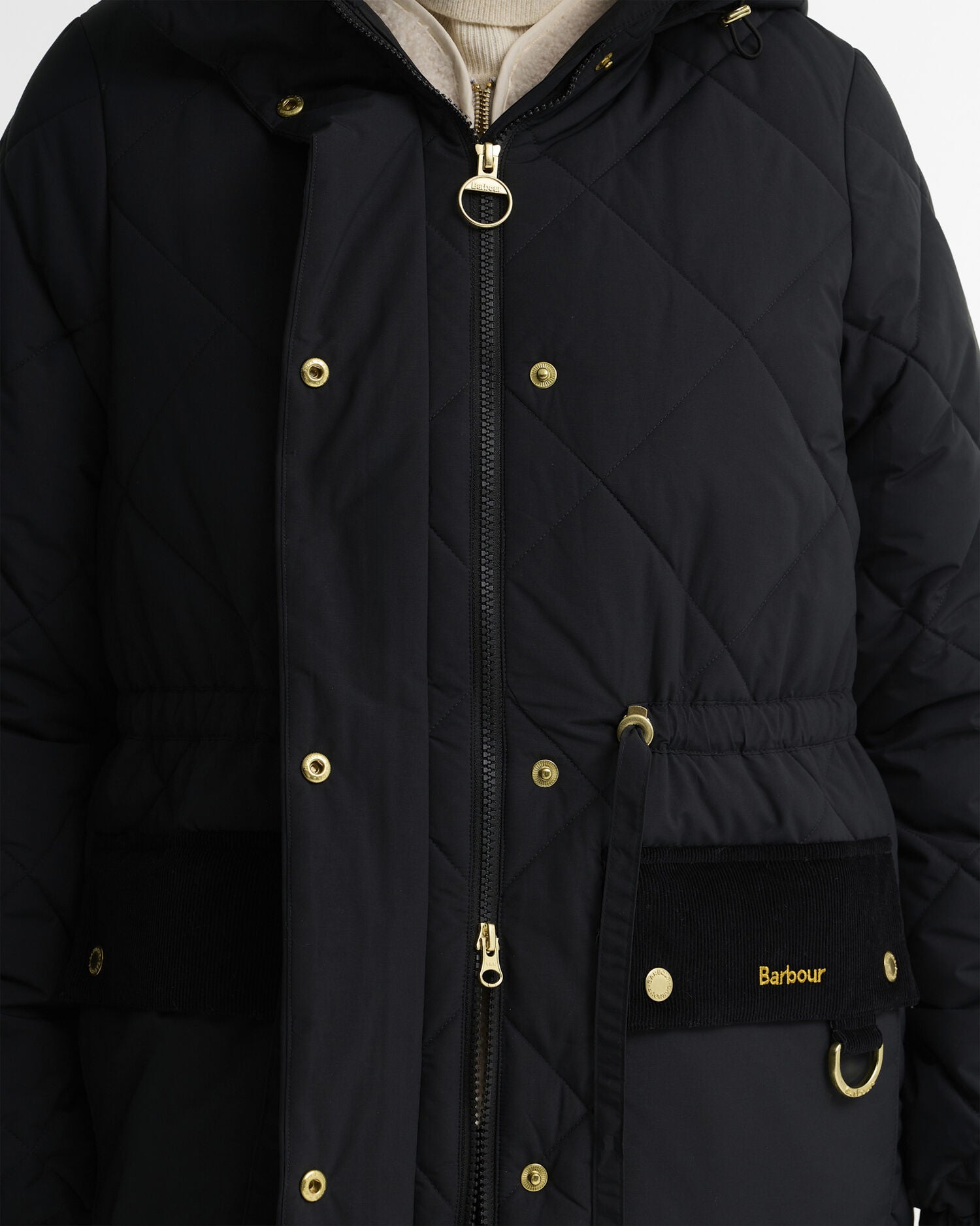 Barbour Alverstone Longline Puffer Jacket Black