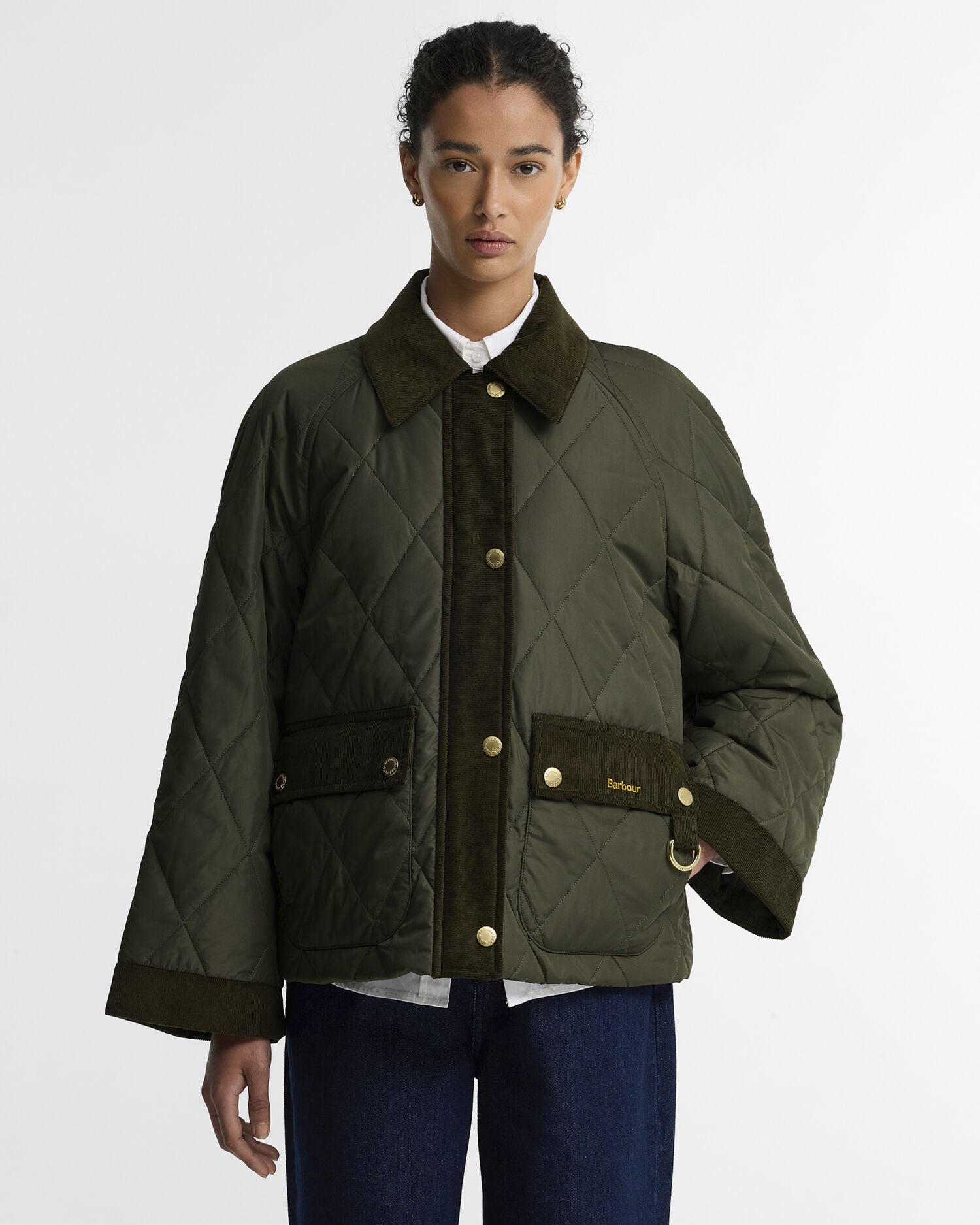 Barbour Kilnwick Quilted Jacket Olive/Shadow Classic – framsida