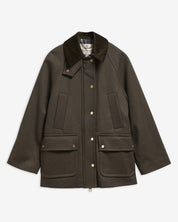 Barbour Bedale Wool Coat Olive