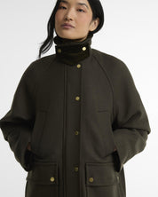 Barbour Bedale Wool Coat Olive