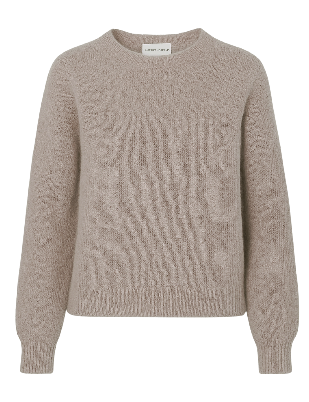American Dreams Liana Round Neck Pullover, Light Taupe