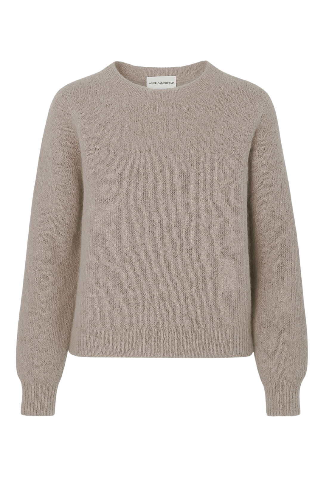 American Dreams Liana Round Neck Pullover, Light Taupe