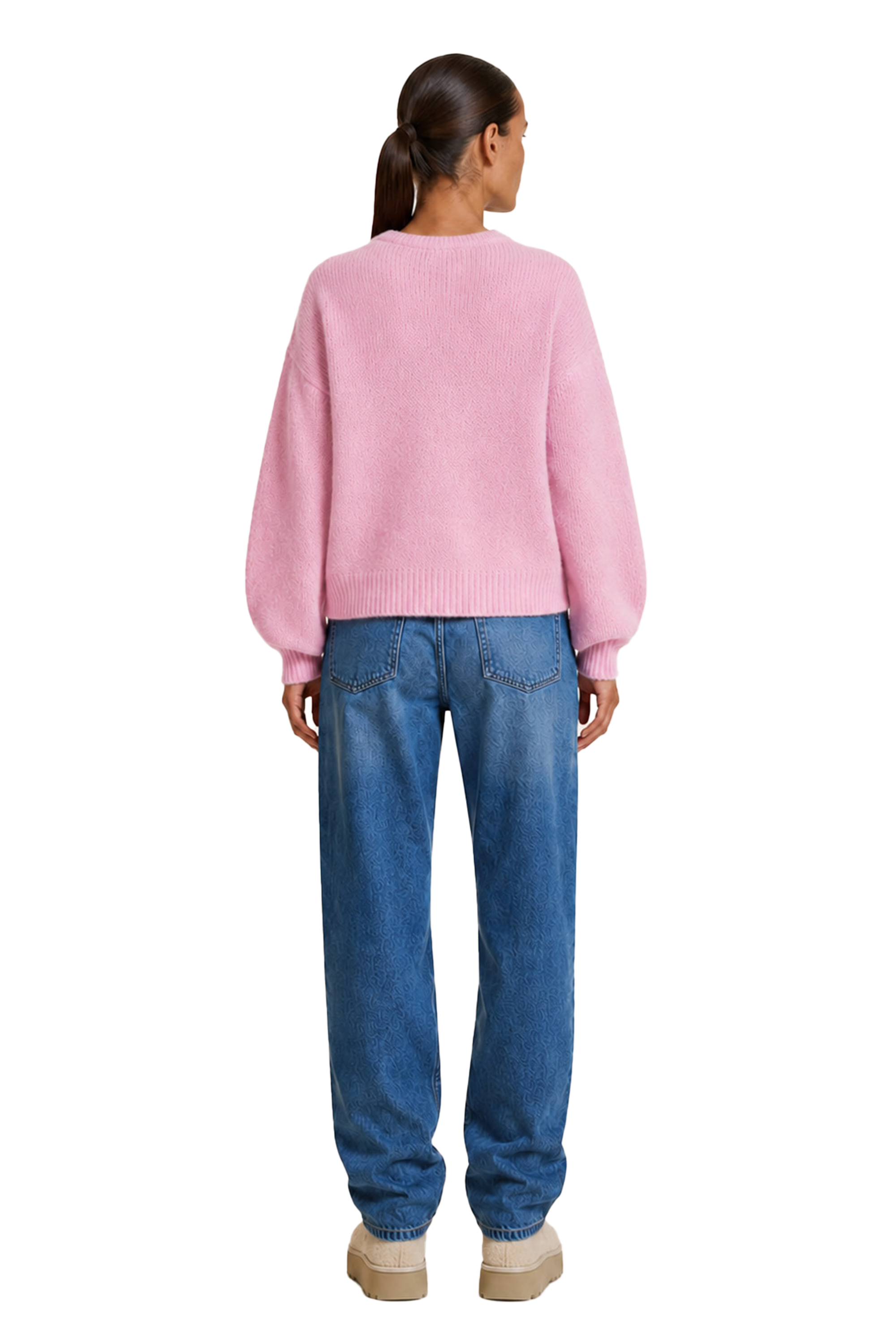 American Dreams Liana Round Neck Pullover, Soft Berry
