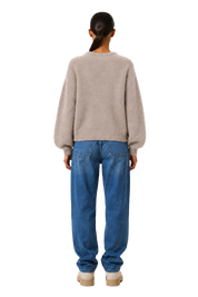 American Dreams Liana Round Neck Pullover, Light Taupe