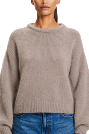 American Dreams Liana Round Neck Pullover, Light Taupe
