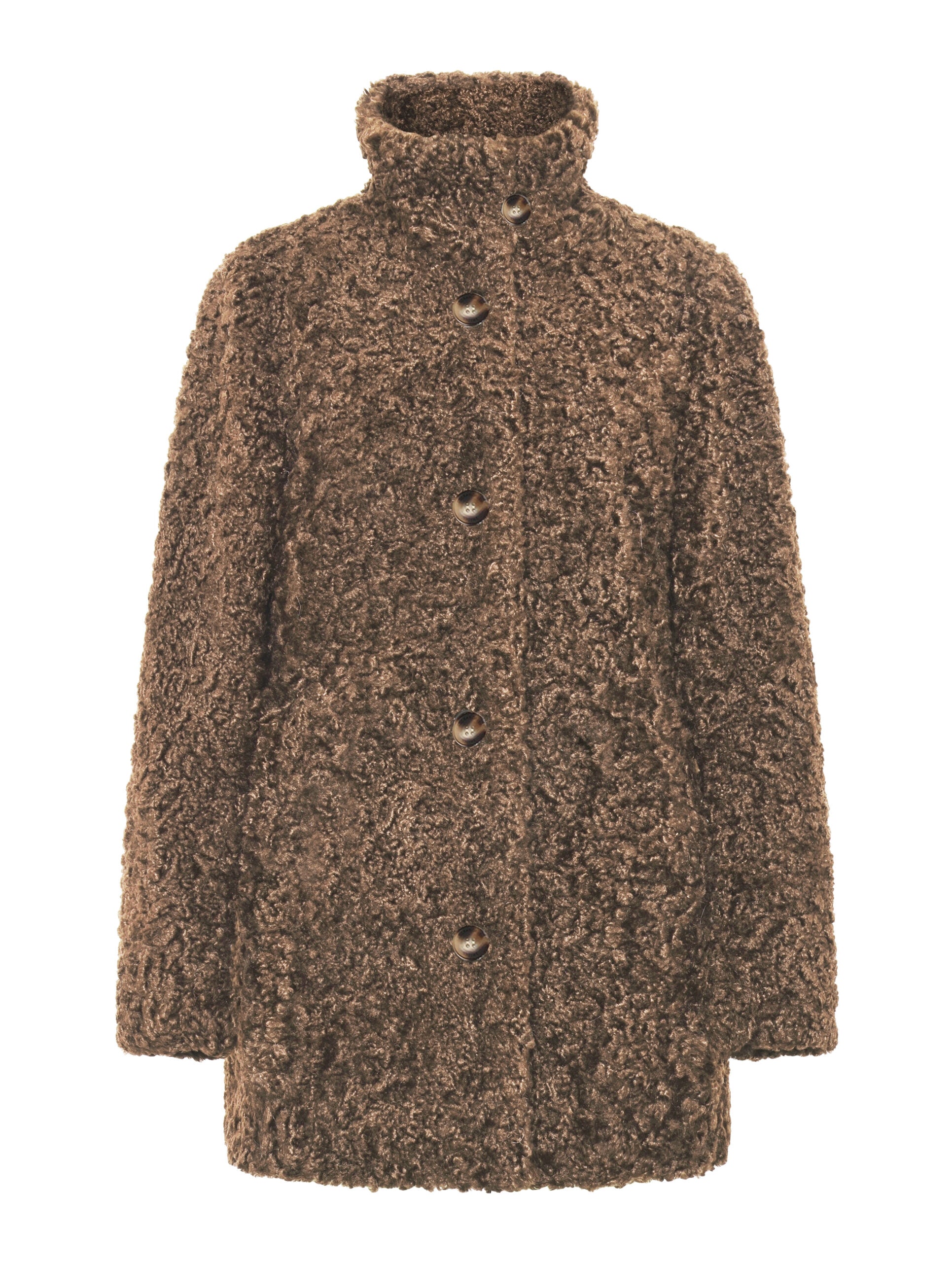 MARCY COAT FAUX SILKY LAMB
