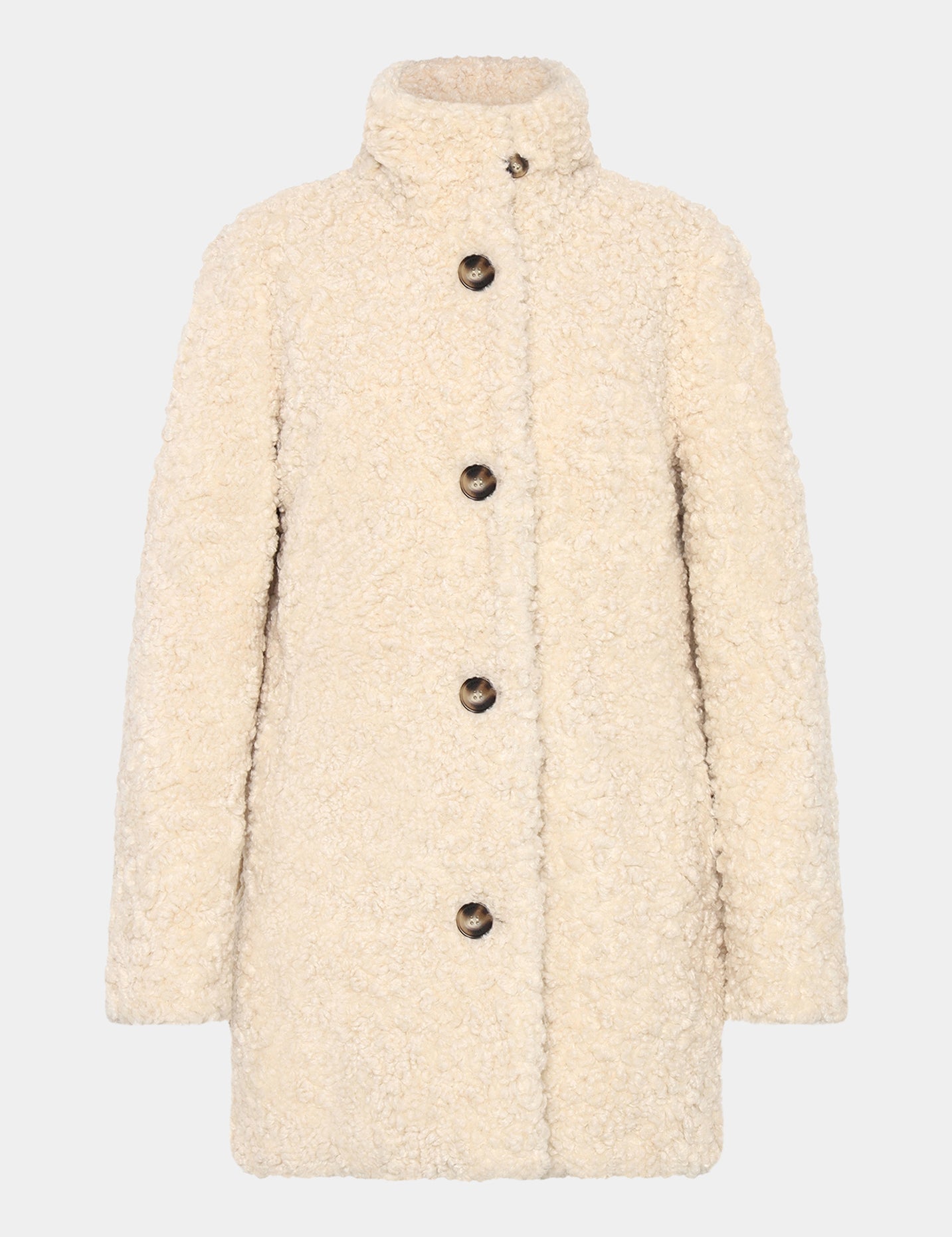 MARCY COAT FAUX SILKY LAMB