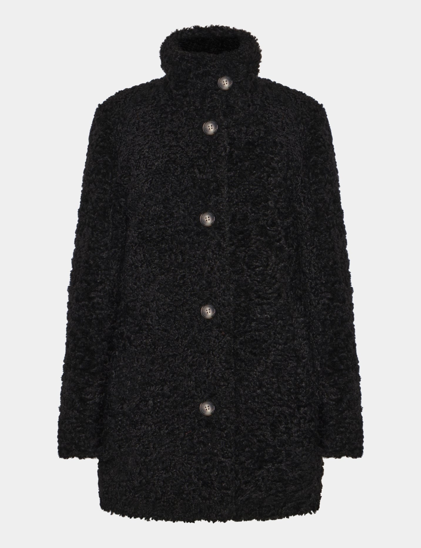 MARCY COAT FAUX SILKY LAMB
