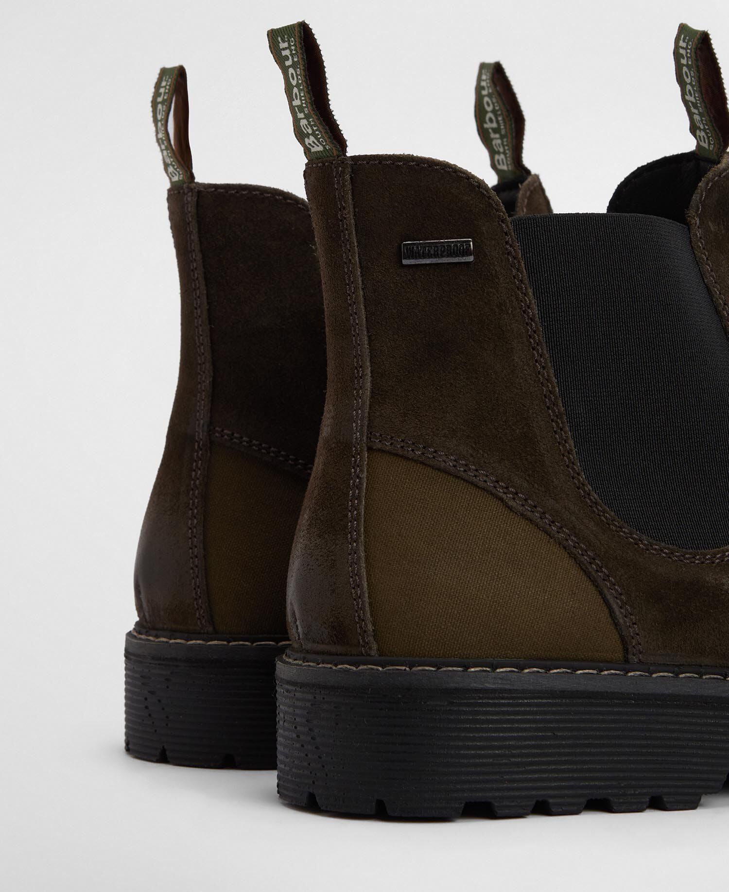 Barbour Patton Chelsea Boots Oiled Brown