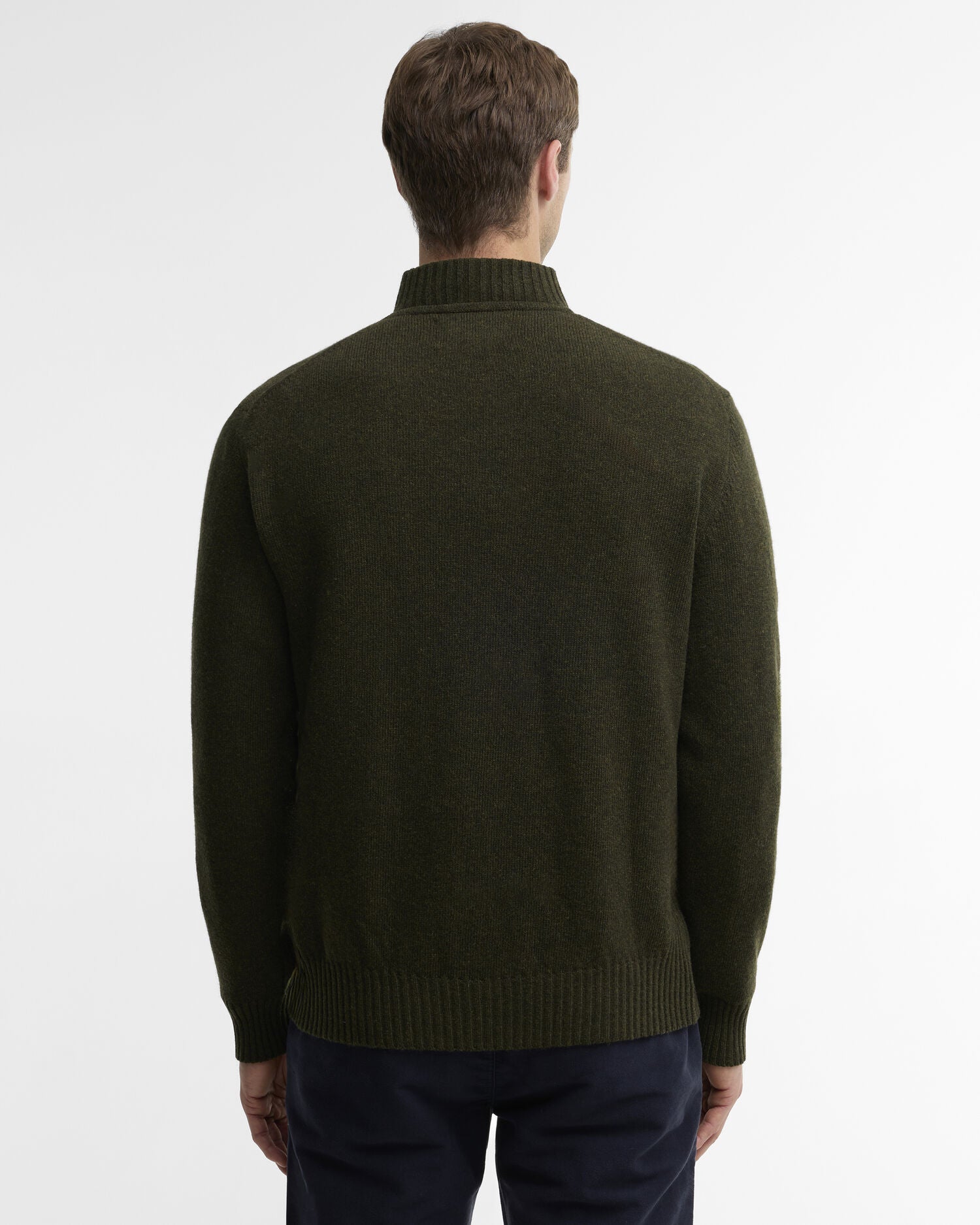 Barbour Essential Lambswool Half Zip Jumper Seaweed