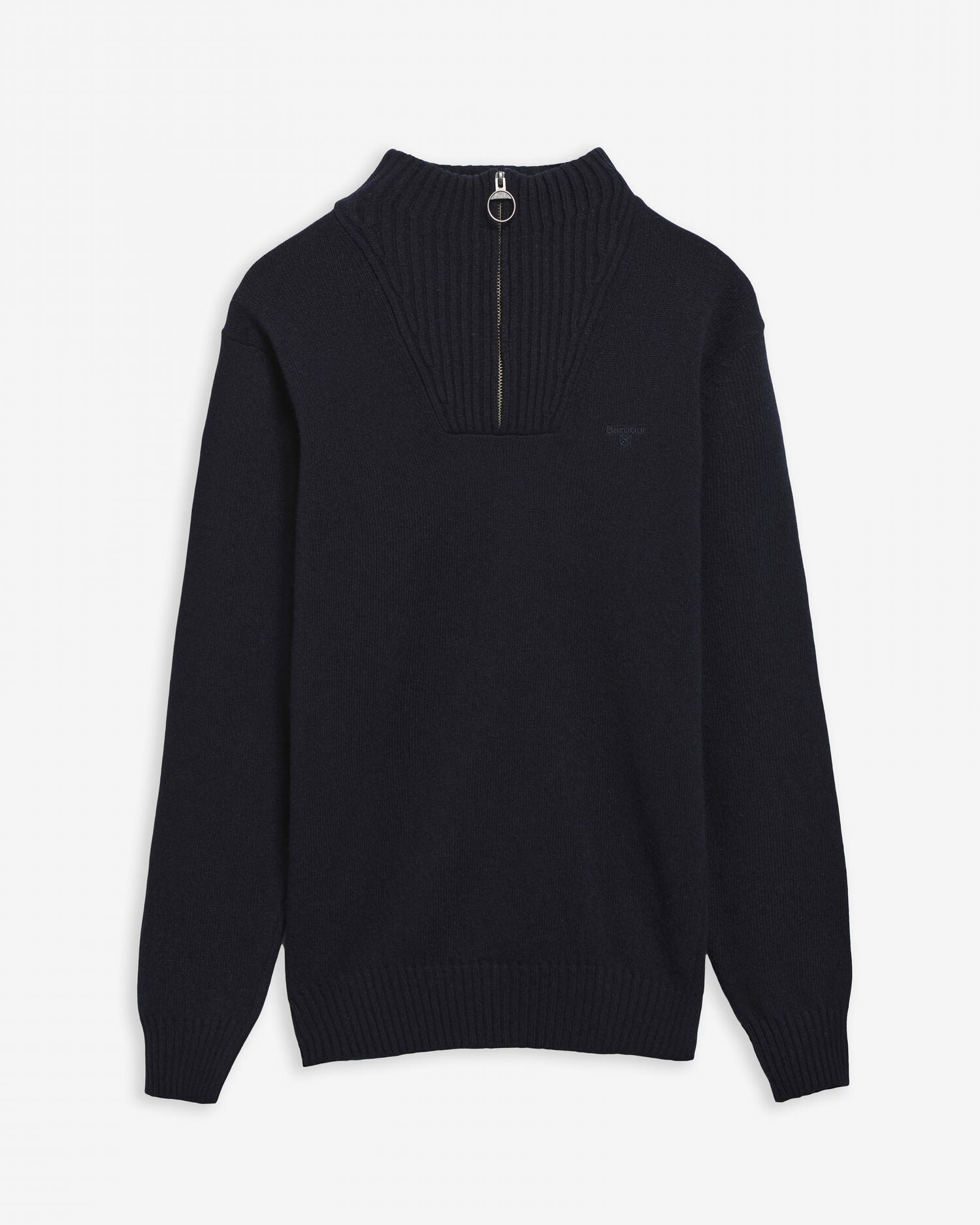 Barbour Essential Lambswool Half Zip Jumper Navy
