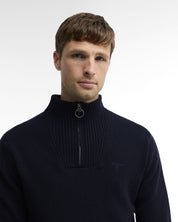 Barbour Essential Lambswool Half Zip Jumper Navy
