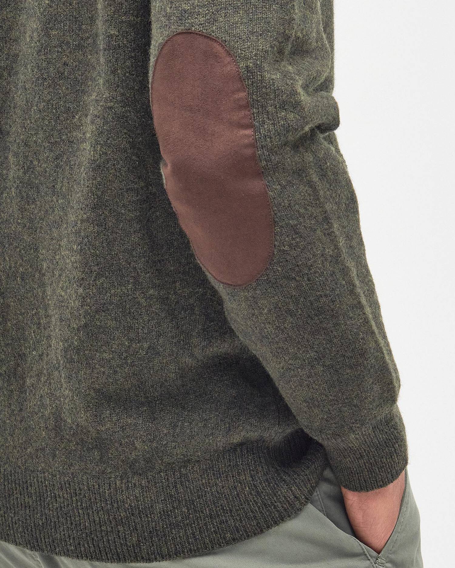 ESSENTIAL ELBOW-PATCH CARDIGAN