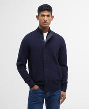 Barbour Essential Elbow-Patch Cardigan Navy