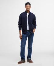 Barbour Essential Elbow-Patch Cardigan Navy