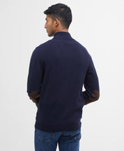 Barbour Essential Elbow-Patch Cardigan Navy