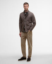 Barbour Essential Elbow-Patch Cardigan Dark Stone