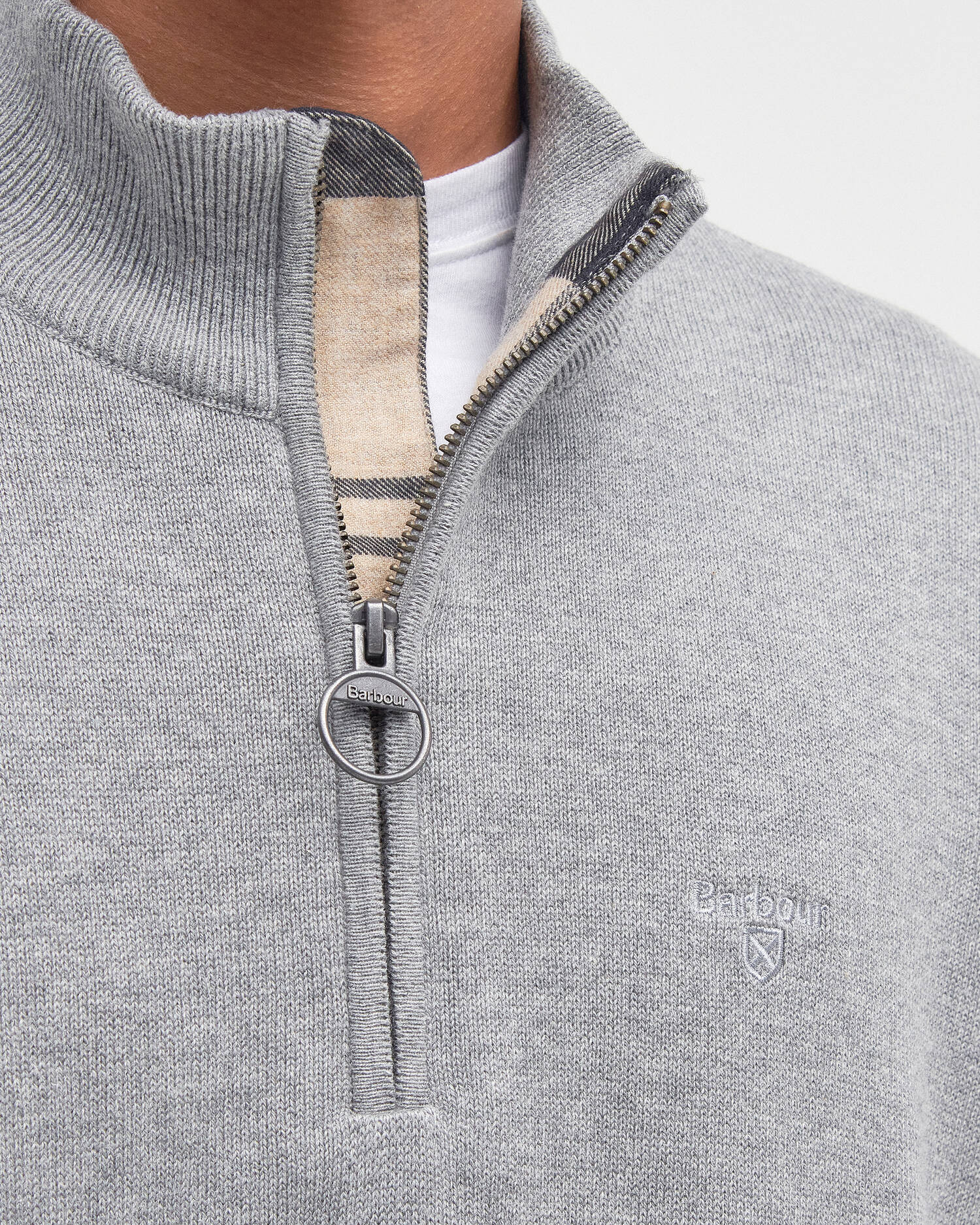 COTTON QUARTER-ZIP JUMPER