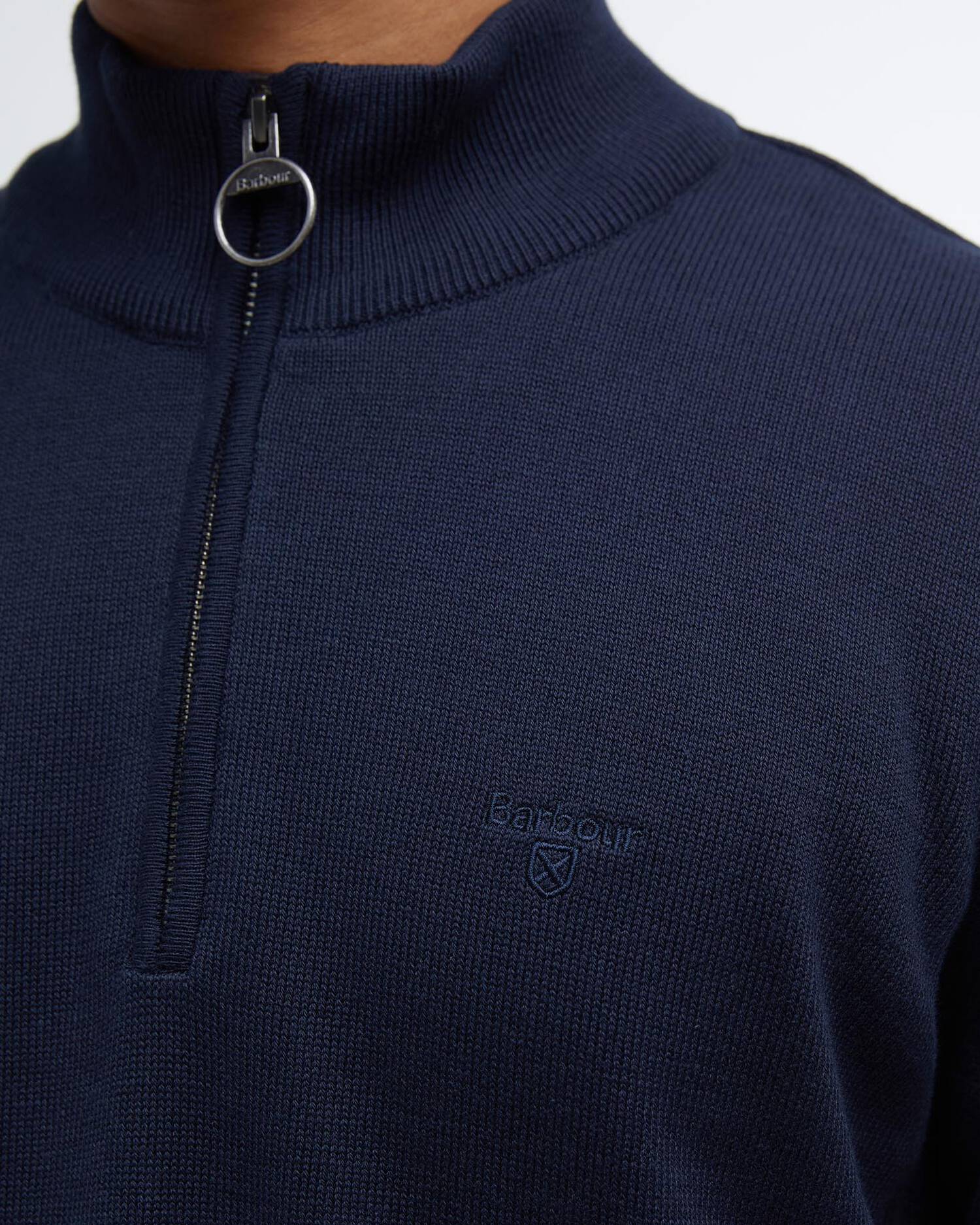 COTTON QUARTER-ZIP JUMPER
