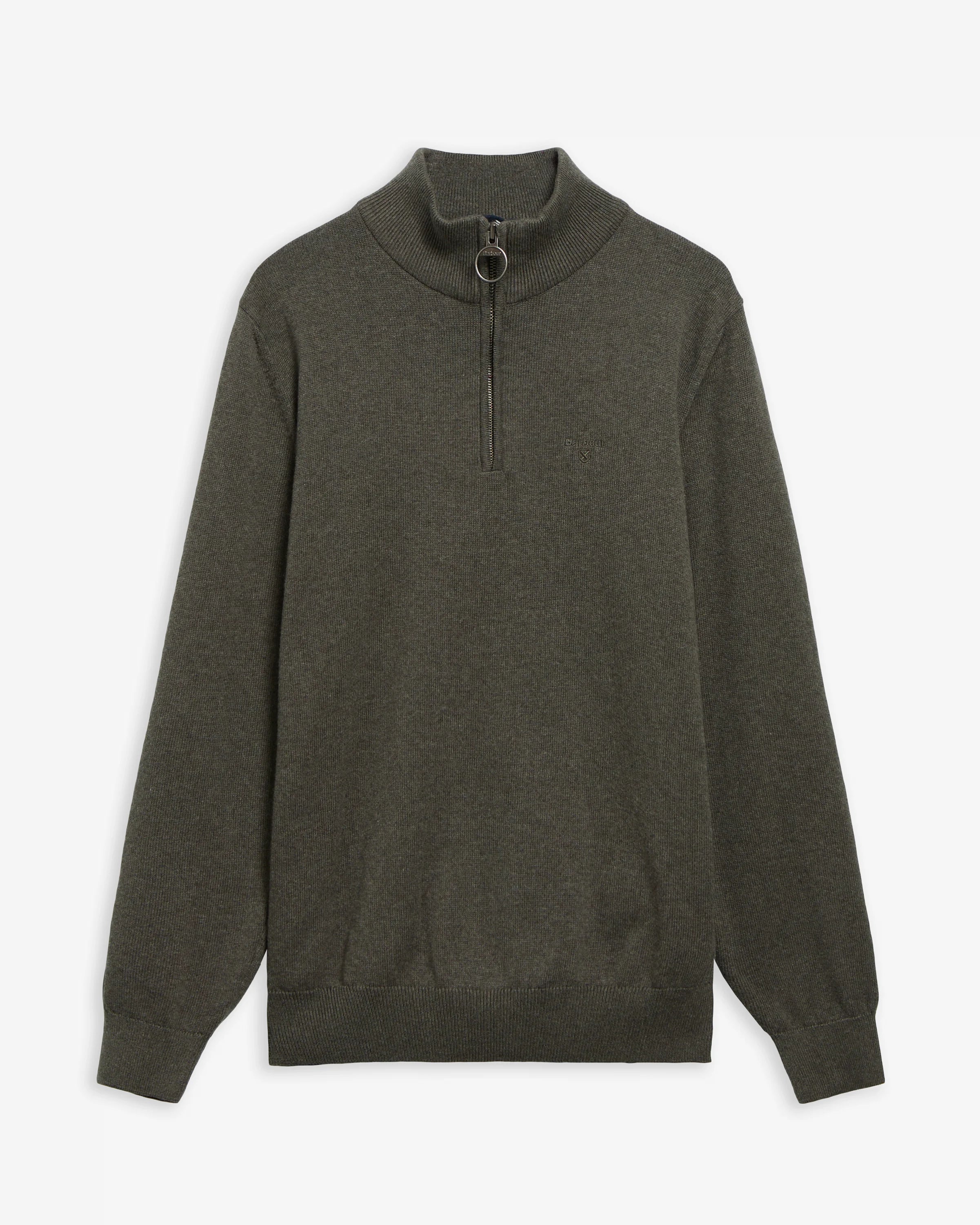 COTTON QUARTER-ZIP JUMPER