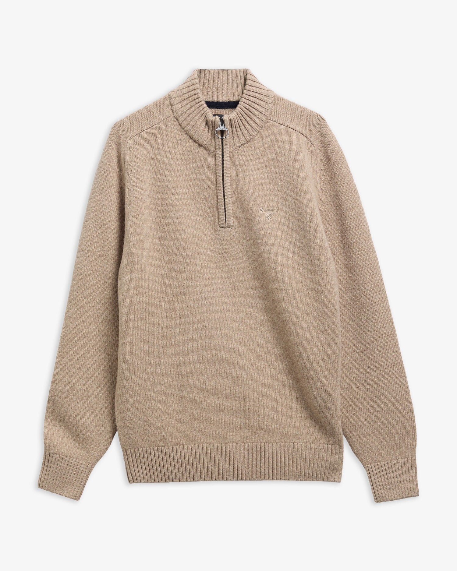 Barbour Newtown Half-Zip Jumper Washed Stone